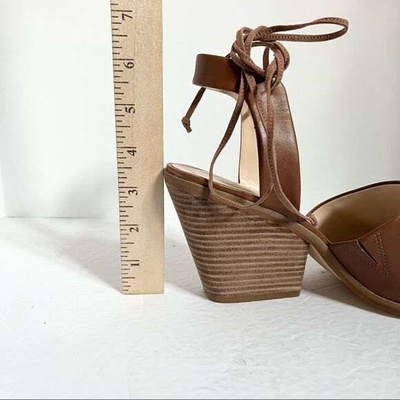 Nine West Women’s Yanka Lace Ankle Strap Sandals, Dark Natural Size 9 - Picture 12 of 14